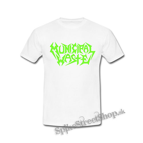 MUNICIPAL WASTE - Logo Green - biele detské tričko