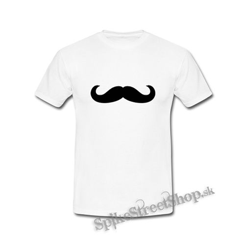 MUSTACHE - biele detské tričko