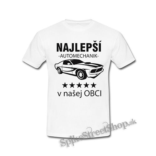 NAJLEPŠÍ AUTOMECHANIK v našej OBCI - biele detské tričko