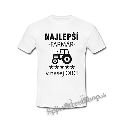 NAJLEPŠÍ FARMÁR v našej OBCI - biele detské tričko