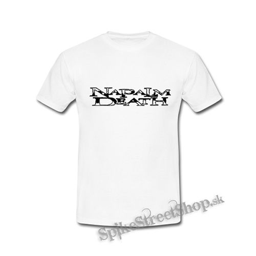 NAPALM DEATH - Black Logo Diatribes - biele detské tričko