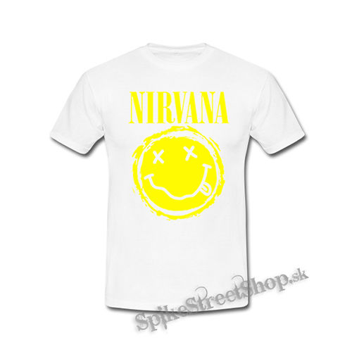 NIRVANA - Grunge Smile - biele detské tričko