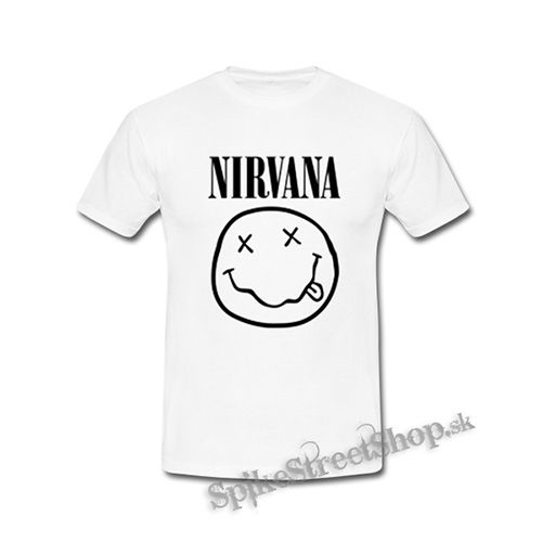 NIRVANA - Logo & Smile - biele detské tričko