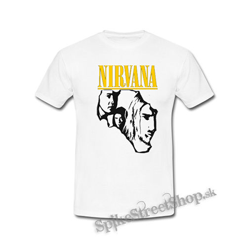 NIRVANA - Yellow Logo Band - biele detské tričko