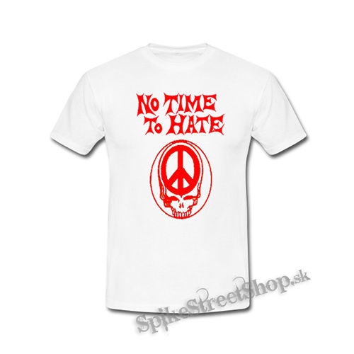 NO TIME TO HATE + PEACE SKULL - biele detské tričko