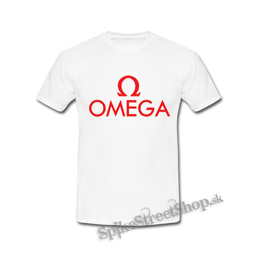 OMEGA - Red Logo - biele detské tričko