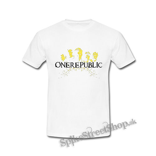 ONE REPUBLIC - Logo And Band povodne - biele detské tričko