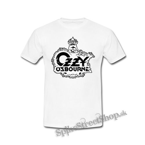 OZZY OSBOURNE - Logo Crowned Skull - biele detské tričko