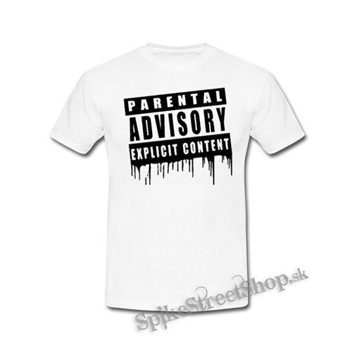 PARENTAL ADVISORY EXPLICIT CONTENT - biele detské tričko