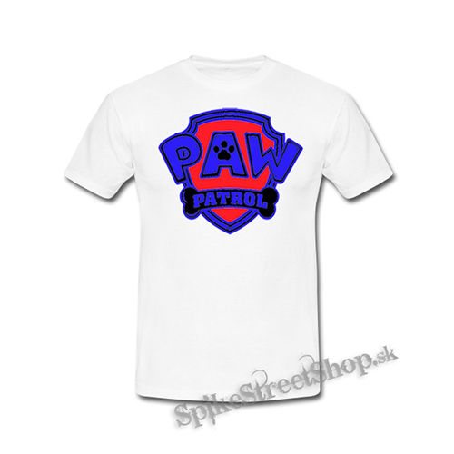 PAW PATROL - LABKOVÁ PATROLA - Logo Color - biele detské tričko