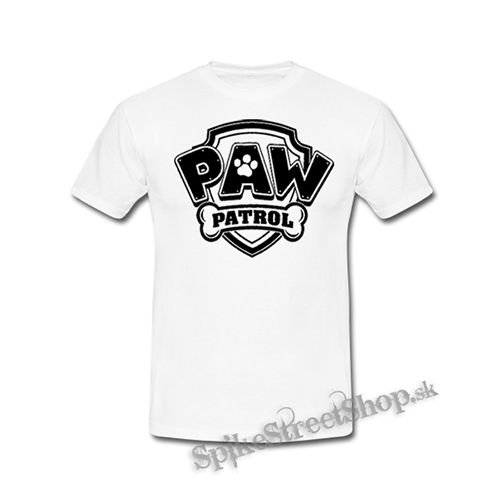 PAW PATROL - LABKOVÁ PATROLA - Logo - biele detské tričko