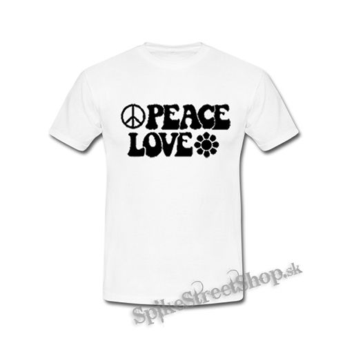PEACE LOVE - biele detské tričko