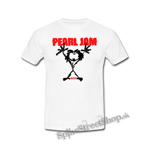 PEARL JAM - Alive Red Black - biele detské tričko