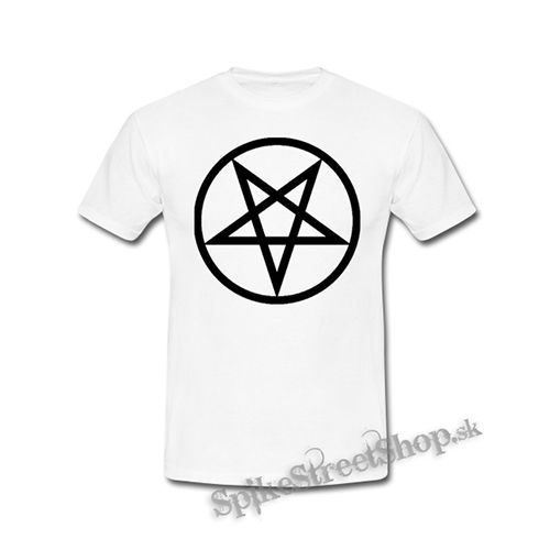 PENTAGRAM - Záporný - biele detské tričko