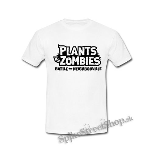 PLANTS VS ZOMBIES - Logo - biele detské tričko