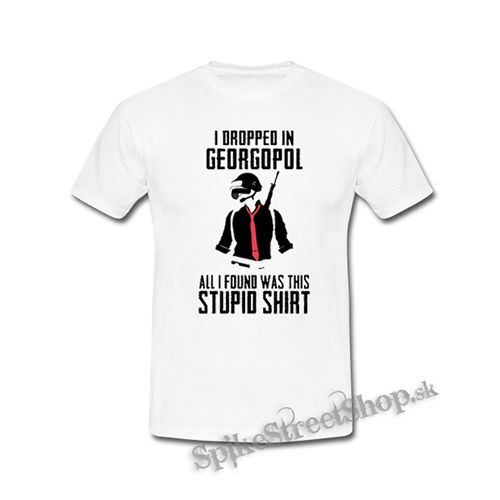 PUBG - I Dropped In Georgopol - biele detské tričko