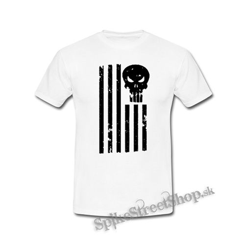 PUNISHER - American Lebka - biele detské tričko