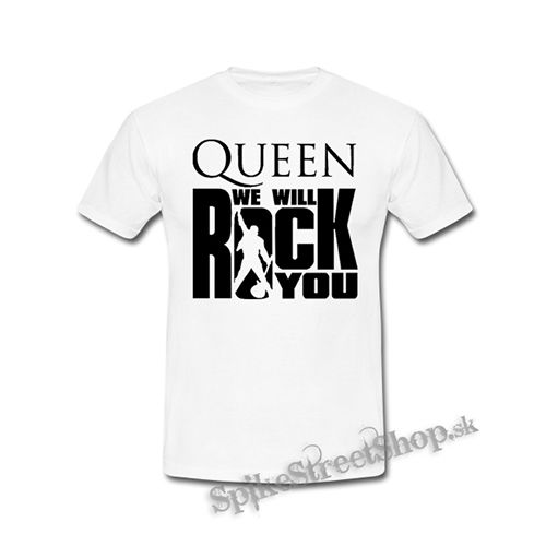 QUEEN - We Will Rock You - biele detské tričko