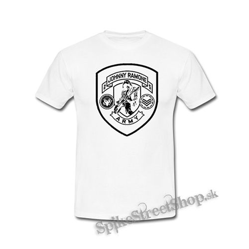 RAMONES - Johnny Ramone Army Logo - biele detské tričko