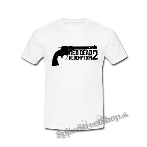 RED DEAD REDEMPTION - Logo Revolver - biele detské tričko