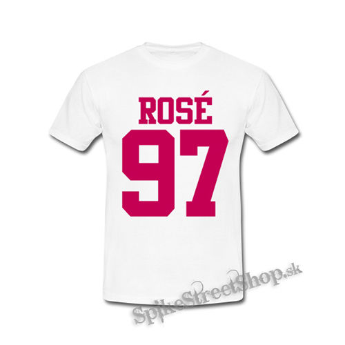 ROSÉ 97 - Pink Logo - biele detské tričko