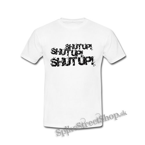 SHUT UP - biele detské tričko