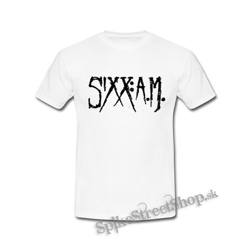 SIXX A.M. - Simple Logo Black - biele detské tričko