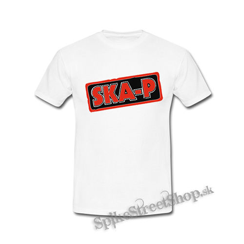SKA-P - Logo Red Black - biele detské tričko