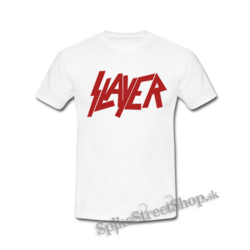 SLAYER - Red Logo - biele detské tričko