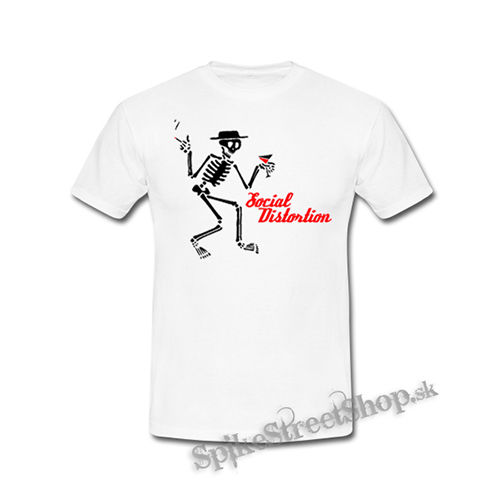 SOCIAL DISTORTION - Skeleton & Logo - biele detské tričko