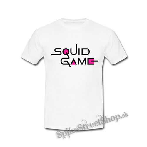 SQUID GAME - Logo Colour Pink - biele detské tričko