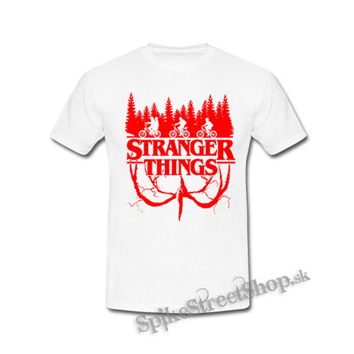 STRANGER THINGS - Logo Flip - biele detské tričko