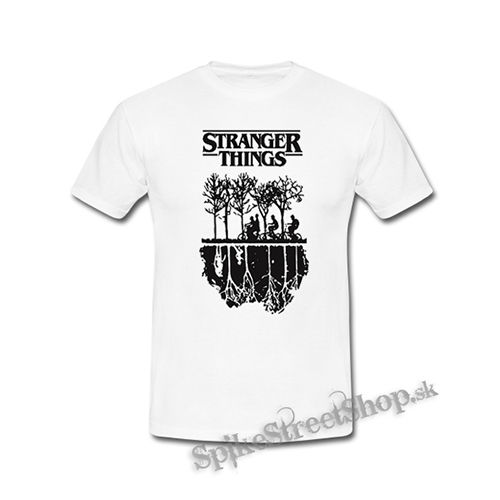 STRANGER THINGS - Upside Down - biele detské tričko