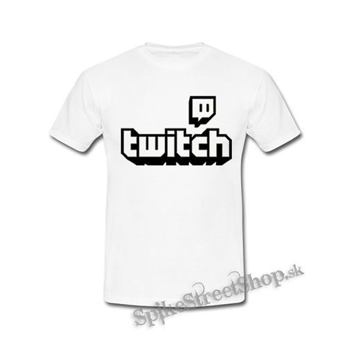 TWITCH - White Logo Sign - biele detské tričko