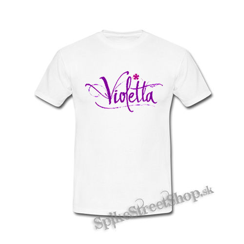 VIOLETTA - Logo - biele detské tričko