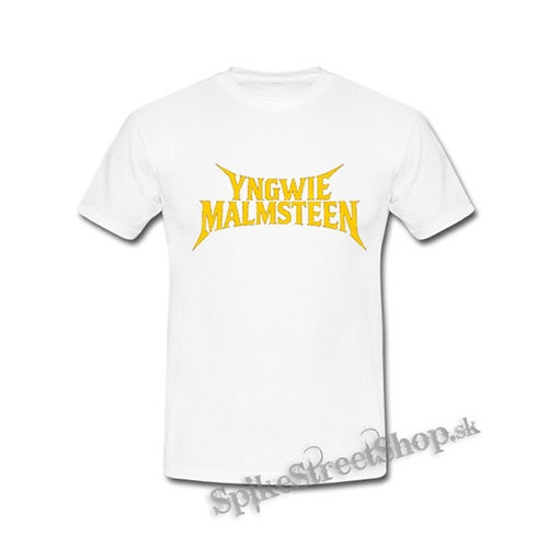 YNGWIE MALMSTEEN - Logo Yellow - biele detské tričko