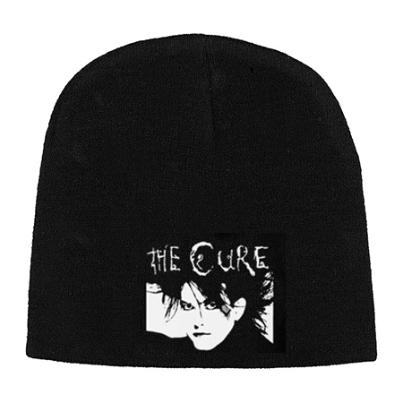 Čierna zimná čiapka THE CURE - Robert Smith Nosferatu Portrait