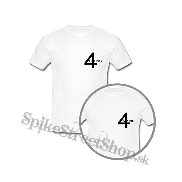 4 SKINS - Logo - biele detské tričko