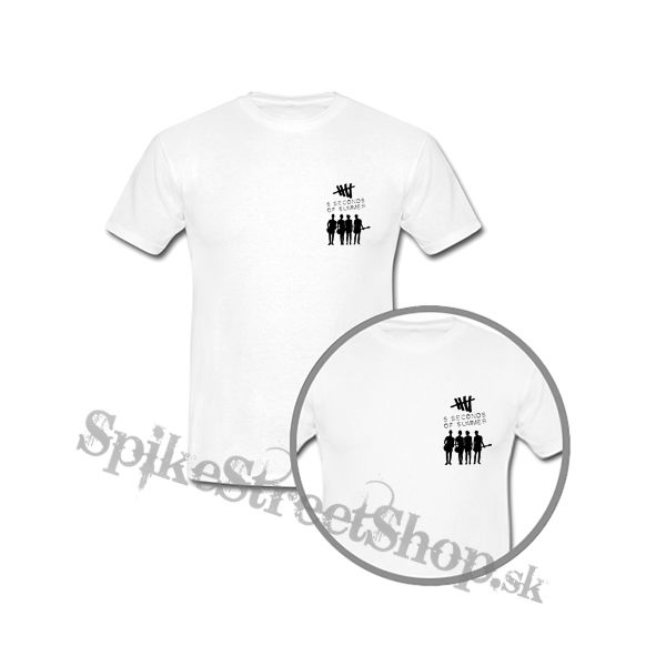 5 SECONDS OF SUMMER - Logo & Band - biele detské tričko