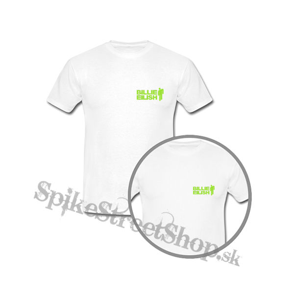 BILLIE EILISH - Logo And Stickman - biele detské tričko