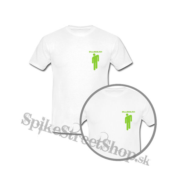 BILLIE EILISH - Stickman Logo Green - biele detské tričko