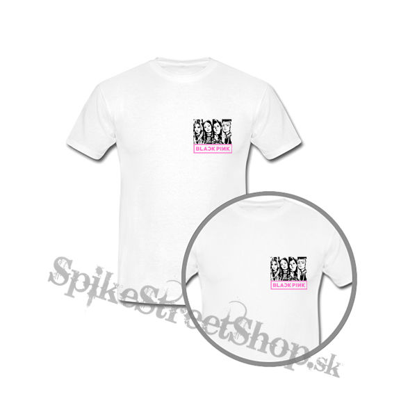 BLACKPINK - Logo & Band - biele detské tričko
