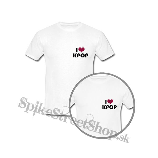 I LOVE K-POP - biele detské tričko