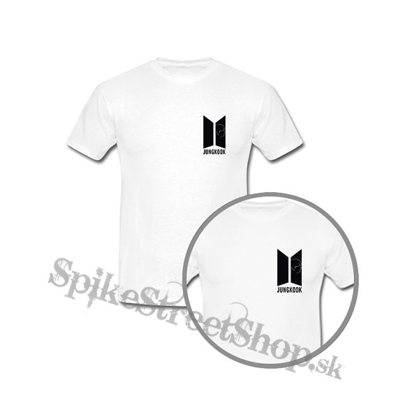 JUNGKOOK - BTS Logo & Portrait - biele detské tričko