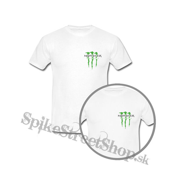MONSTER ENERGY - Logo Crest - biele detské tričko