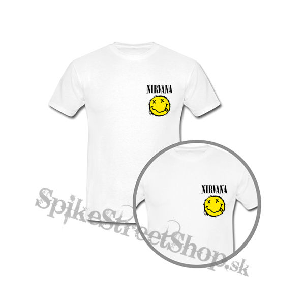 NIRVANA - Yellow Black Smile - biele detské tričko