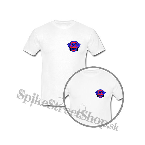 PAW PATROL - LABKOVÁ PATROLA - Logo Color - biele detské tričko
