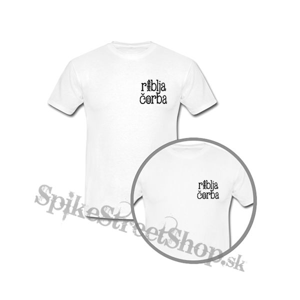 RIBLJA ČORBA - Logo Black - biele detské tričko