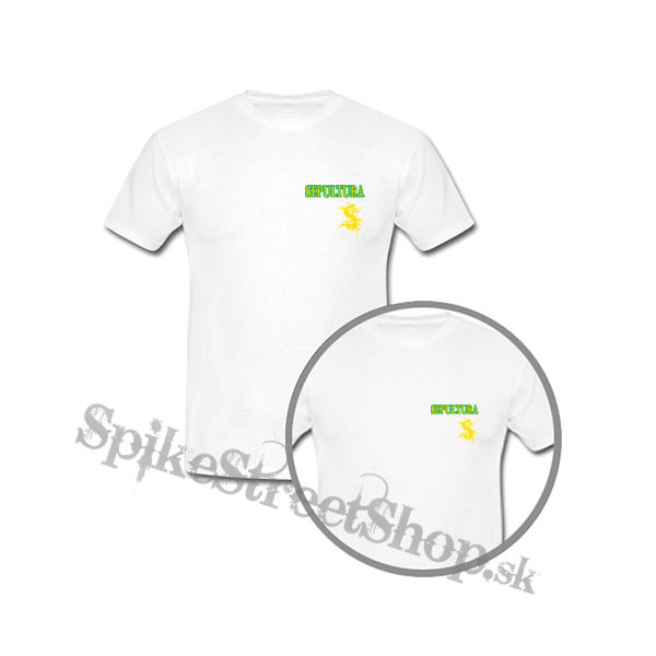 SEPULTURA - Brasil Flag Logo - biele detské tričko