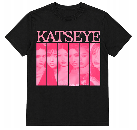 KATSEYE - Band Poster Motive 2 - čierne detské tričko
